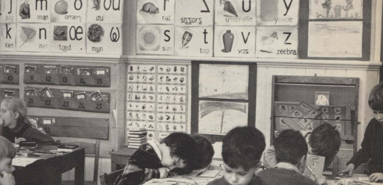 ITA on cards on wall to familiarise